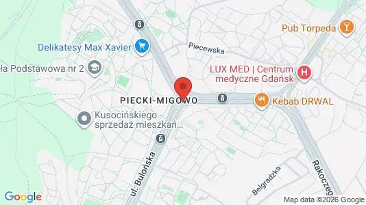Office spaces for rent i Gdańsk - kort over placeringen