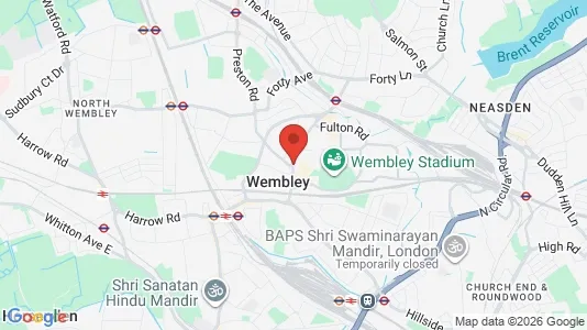 Office spaces for rent i Wembley - Middlesex - kort over placeringen
