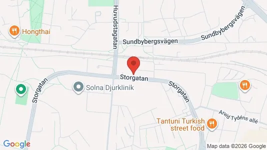 Commercial properties for rent i Solna - kort over placeringen