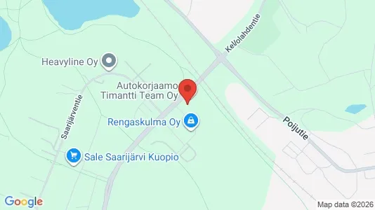Industrial properties for rent i Kuopio - kort over placeringen