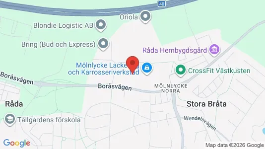 Industrial properties for rent i Härryda - kort over placeringen