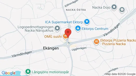 Commercial properties for rent i Nacka - kort over placeringen