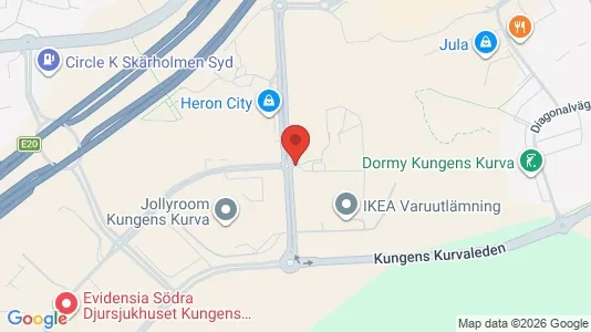 Commercial properties for rent i Huddinge - kort over placeringen