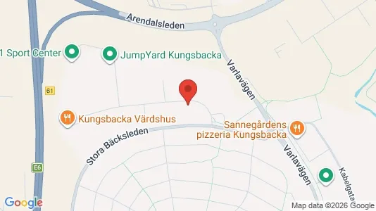 Commercial properties for rent i Kungsbacka - kort over placeringen