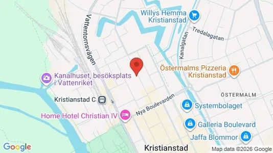 Lokaler til leie i Kristianstad - kort over placeringen