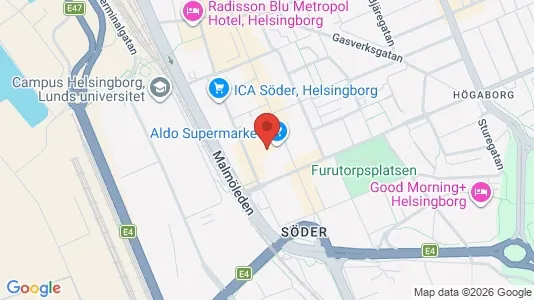Lokaler til leie i Helsingborg - kort over placeringen