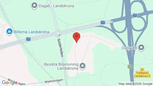Commercial properties for rent i Landskrona - kort over placeringen