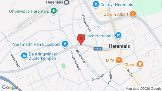 Commercial properties for rent i Herentals - kort over placeringen
