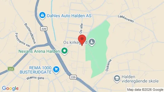 Office spaces for rent i Halden - kort over placeringen