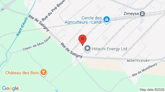 Office spaces for rent i Meyrin - kort over placeringen