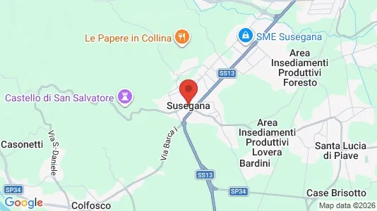 Butikklokaler til leie i Susegana – Bilde fra Google Street View