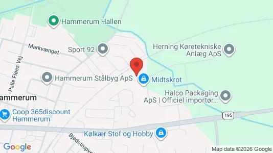 Warehouses for sale i Herning - kort over placeringen