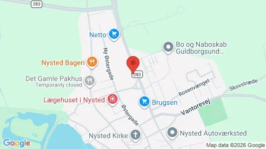 Commercial properties for sale i Nysted - kort over placeringen