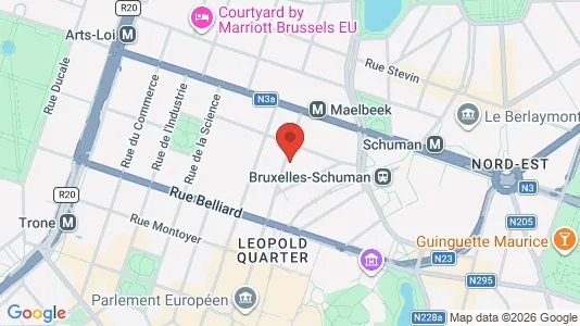 Office spaces for rent i Brussels Etterbeek - kort over placeringen