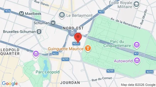 Office spaces for rent i Brussels Etterbeek - kort over placeringen