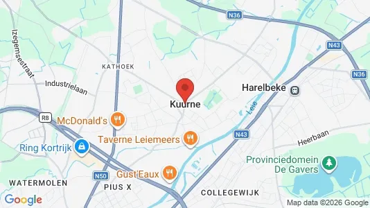 Ladenlokale zur Miete i Kuurne – Foto von Google Street View