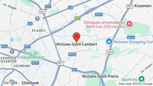 Shops for rent i Brussels Sint-Lambrechts-Woluwe - kort over placeringen