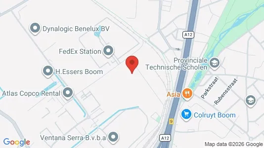 Industrial properties for rent i Boom - kort over placeringen