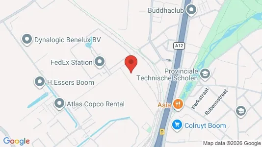 Industrial properties for rent i Boom - kort over placeringen