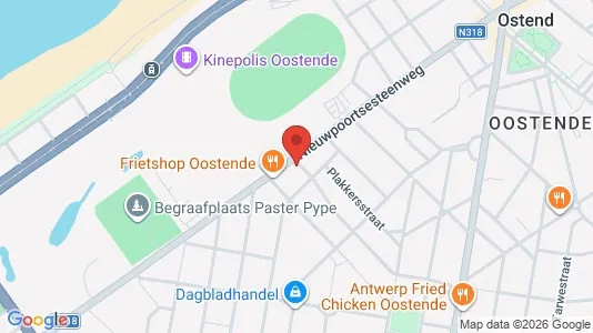 Commercial properties for sale i Oostende - kort over placeringen