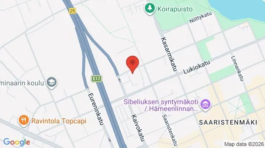Office spaces for rent i Hämeenlinna - kort over placeringen