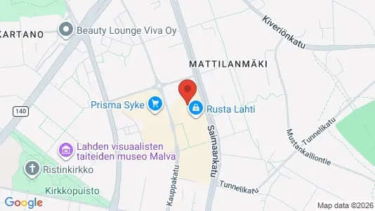 Commercial properties for rent i Lahti - kort over placeringen