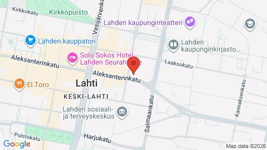 Commercial properties for rent i Lahti - kort over placeringen