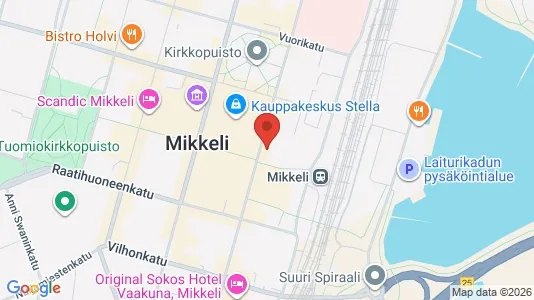 Kontorlokaler til leje i Mikkeli - kort over placeringen