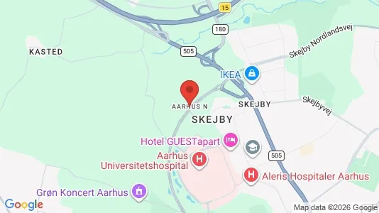 Varastot Vuokrattavana i Aarhus N - kort over placeringen