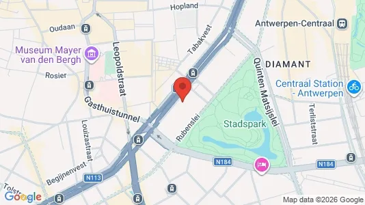 Kontorlokaler til leje i Stad Antwerp - kort over placeringen