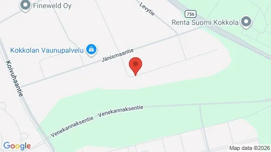 Varastot Vuokrattavana i Kokkola - kort over placeringen