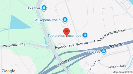 Commercial properties for rent i Enschede - kort over placeringen