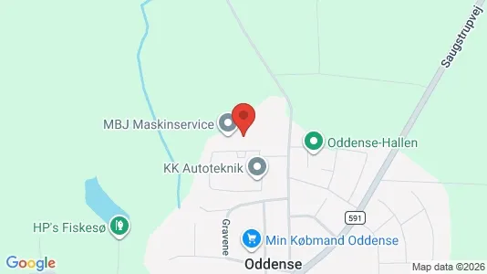 Warehouses for rent i Spøttrup - kort over placeringen