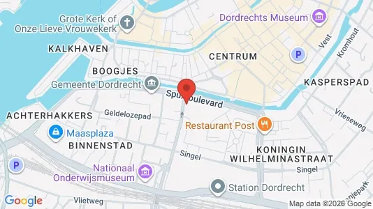 Office spaces for rent i Dordrecht - kort over placeringen