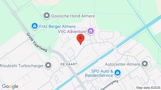 Commercial properties for rent i Almere - kort over placeringen