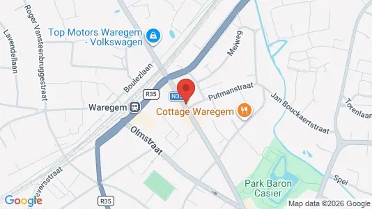 Nieruchomości komercyjne Do wynajęcia i Waregem - kort over placeringen