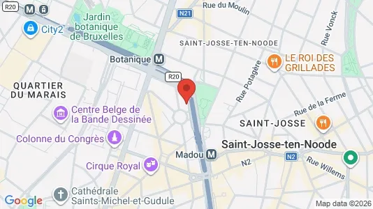 Commercial properties for rent i Stad Brussel - kort over placeringen