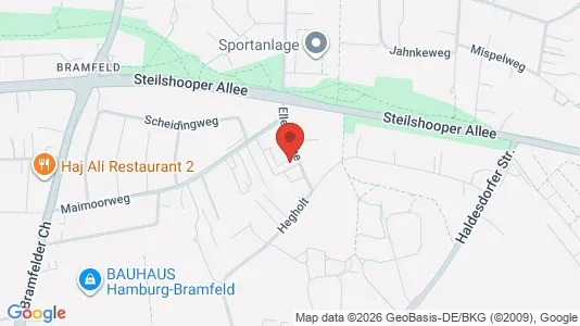 Lagerlokaler til leje i Hamborg Wandsbek - kort over placeringen