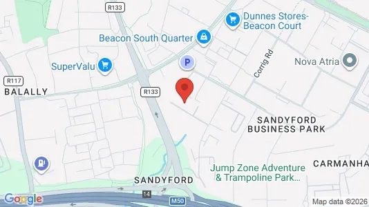 Office spaces for rent i Dublin 18 - kort over placeringen