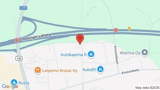 Industrial properties for rent i Kaarina - kort over placeringen