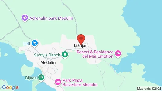 Commercial properties for sale i Ližnjan - kort over placeringen