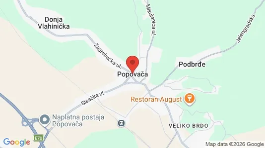 Office spaces for rent i Popovača - kort over placeringen