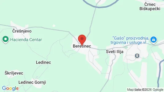 Kontorlokaler til leje i Beretinec - kort over placeringen