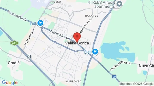 Office spaces for rent i Velika Gorica - kort over placeringen