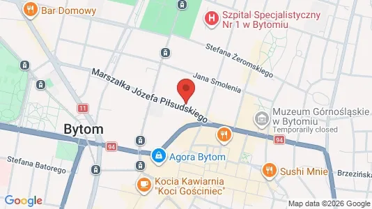 Kontorslokaler för uthyrning i Bytom – Foto från Google Street View