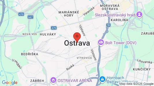 Lokale biurowe Do wynajęcia i Ostrava-město - kort over placeringen
