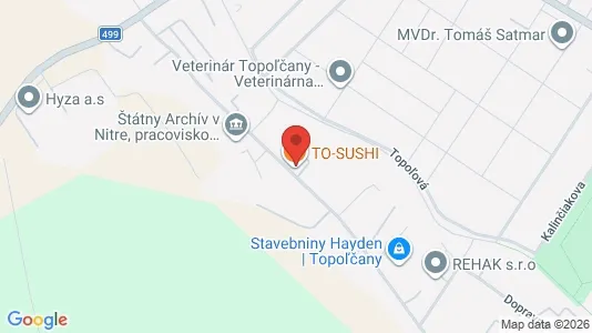 Commercial properties for rent i Topoľčany - kort over placeringen