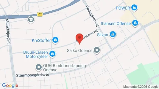 Warehouses for rent i Odense M - kort over placeringen