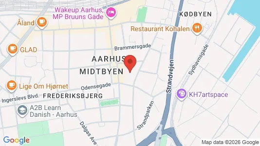 Warehouses for rent i Aarhus C - kort over placeringen
