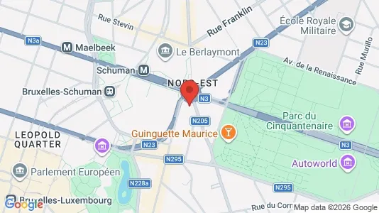 Office spaces for rent i Brussels Etterbeek - kort over placeringen